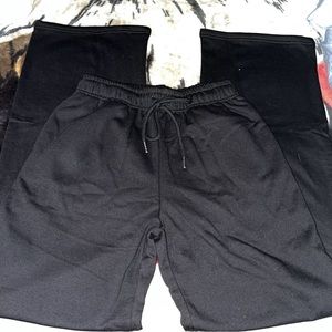 Black and gray Flare sweats